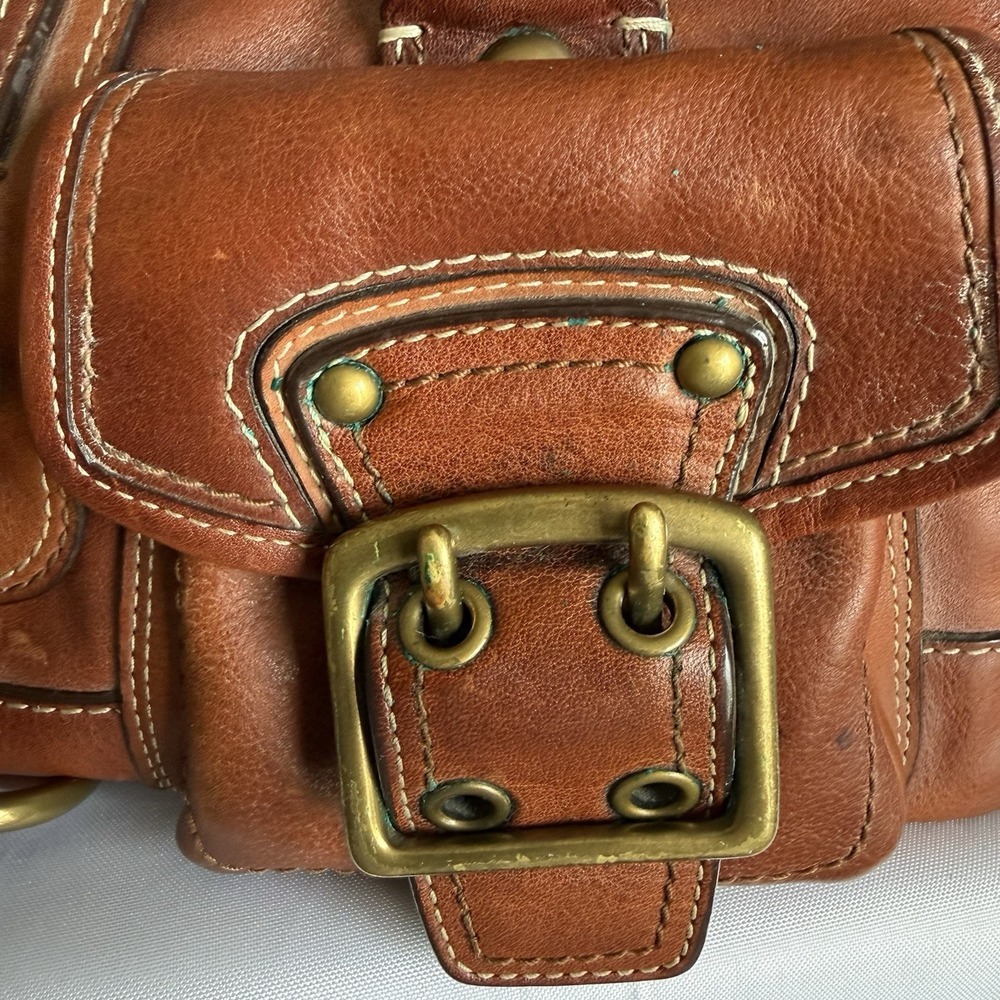 Vtg COACH Mandy Legacy 65th Anniversary Satchel Bag Turnlock Brown Leather Y2K - Picture 6 of 16
